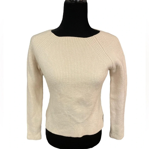 Everlane 100% Wool Knit Sweater Women’s Medium Cream White - Picture 7 of 7